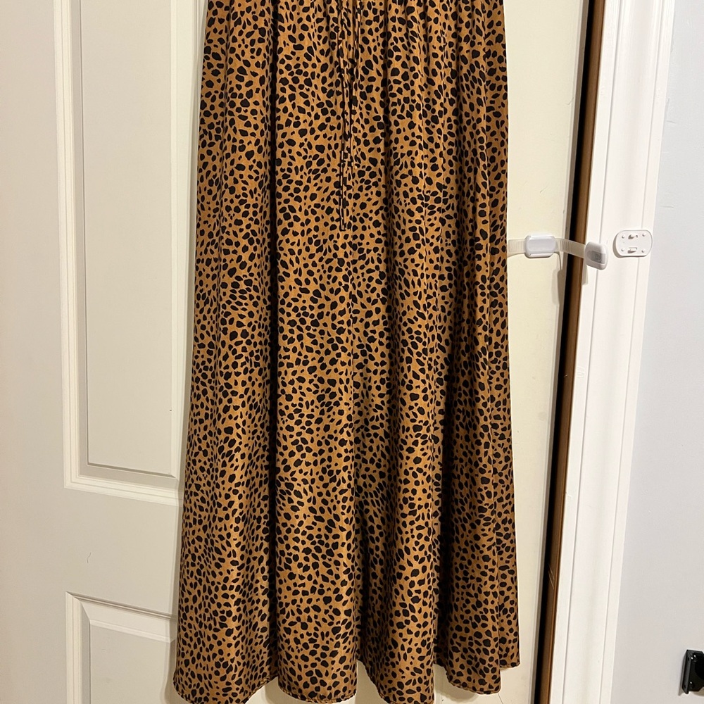 Leopard Print Maxi Skirt